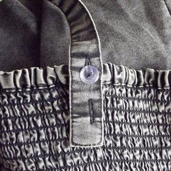 new BOG Collective Jumpsuit, S, Faded Black, Adj Wide Straps, Smocked upper - Picture 11 of 15